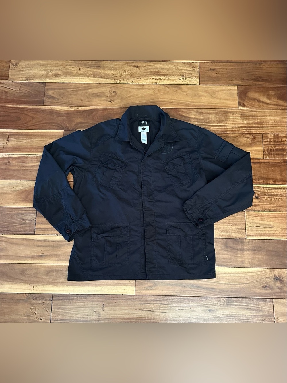 Stüssy Black Field Jacket Utility Military Style XL